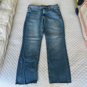 MOTHER the mid rise Dazzler ankle fray